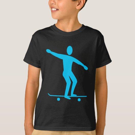 Skateboarding - Sky Blue T-Shirt (Vorderseite)