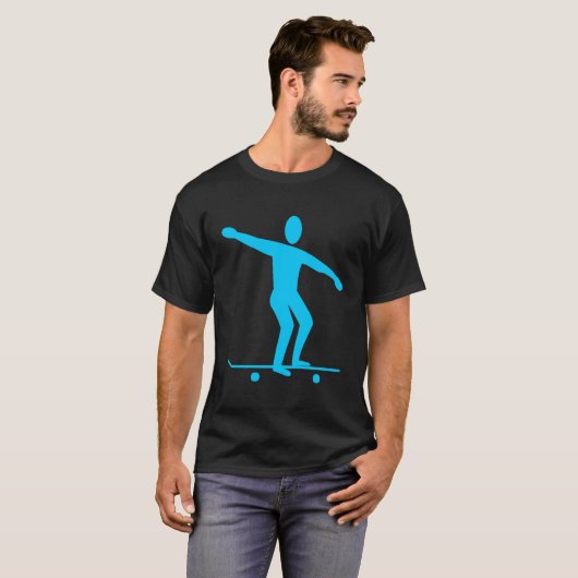Skateboarding - Sky Blue T-Shirt (Vorne ganz)