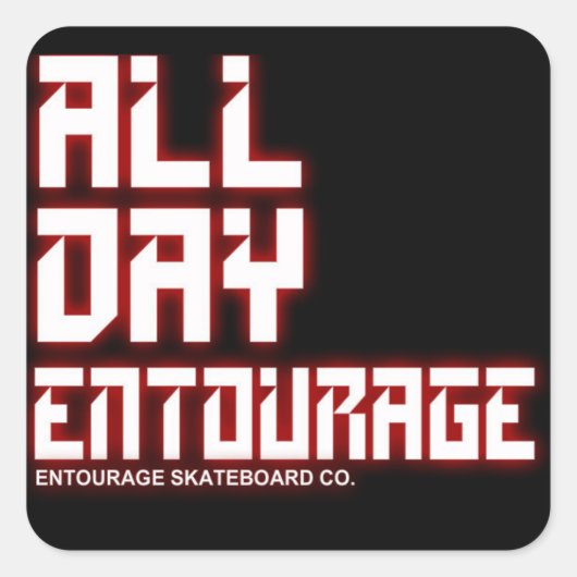 Skateboarding-Sticker - SQUARE Quadratischer Aufkleber (Vorderseite)