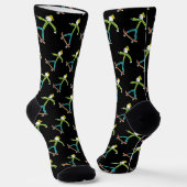 Skateboarding-Stickman Socken (Gewinkelt)
