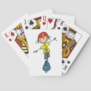 Skateboarding-Strichmännchen Spielkarten