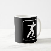 Skateboarding Symbol-Tasse Kaffeetasse (VorderseiteRechts)