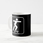 Skateboarding Symbol-Tasse Kaffeetasse (Vorderseite Links)