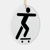 Skateboarding Symbol-Verzierung Keramik Ornament (Rechts)