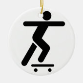 Skateboarding Symbol-Verzierung Keramik Ornament (Vorne)