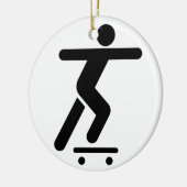 Skateboarding Symbol-Verzierung Keramik Ornament (Links)