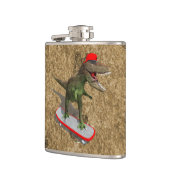 Skateboarding T-Rex Flachmann (Links)