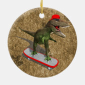 Skateboarding T-Rex Keramikornament (Hinten)