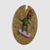 Skateboarding T-Rex Ornament (Vorderseite)