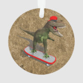 Skateboarding T-Rex Ornament (Rückseite)