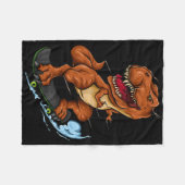 Skateboarding T-Rex - Süßer Trex-Dinosaurier-Skate Fleecedecke (Vorderseite (Horizontal))