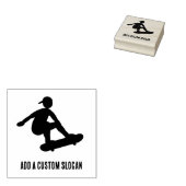 Skateboarding Tee - Silhouette mit individuellem S Gummistempel (Stempel)