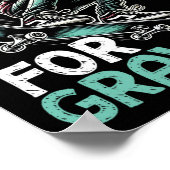 Skateboarding Too Cool For Gravity Cool Skater  Poster (Ecke)