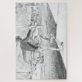 Skateboarding Trickster Sketch Puzzle (Vertikal)