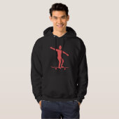Skateboarding - Tropenrosa Hoodie (Vorne ganz)
