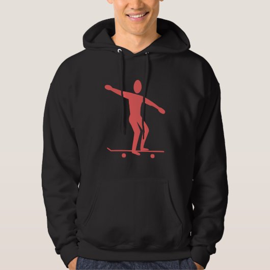 Skateboarding - Tropenrosa Hoodie (Vorderseite)