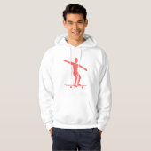 Skateboarding - Tropenrosa Hoodie (Vorne ganz)