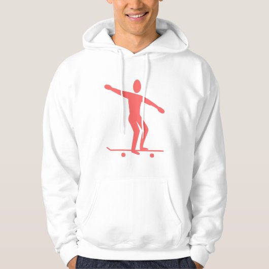 Skateboarding - Tropenrosa Hoodie (Vorderseite)