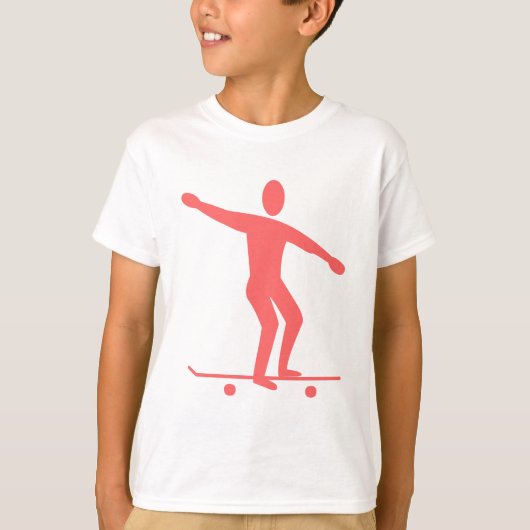 Skateboarding - Tropenrosa T-Shirt (Vorderseite)
