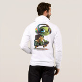 Skateboarding Turtle Hoodie (Schwarz voll)