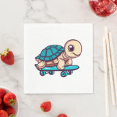 Skateboarding Turtle Serviette (Beispiel)