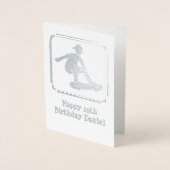 Skateboarding Typ - Eigenes Foto Inside - Maßgesch Folienkarte (Vorderseite)