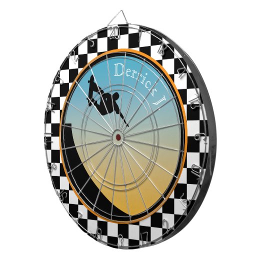 Skateboarding überprüft dartscheibe (Vorderseite rechts)