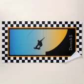 Skateboarding überprüft strandtuch (Vorderseite)