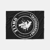 Skateboarding Uncle Skateboard Skateboarder Uncle Fleecedecke (Vorderseite (Horizontal))