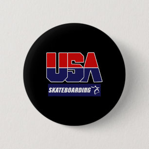 Skateboarding USA Button