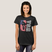 Skateboarding Usa Flag 4. Juli Patriotic Ameri T-Shirt (Vorne ganz)