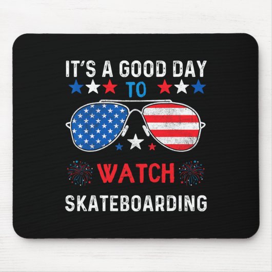 Skateboarding Usa Support The Team Sungles Usa Fla Mousepad (Vorne)