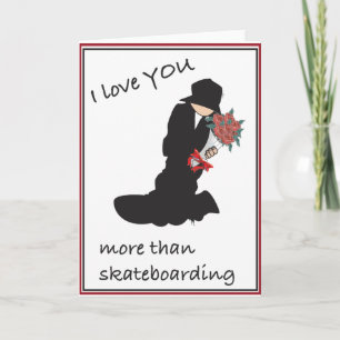 Skateboarding Valentine Feiertagskarte