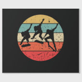 Skateboarding - Vintage Retro Skateboarder Geschenkpapier (Flach)