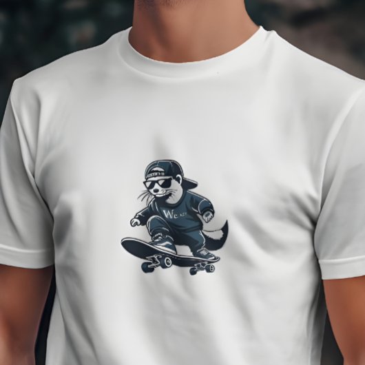Skateboarding Weasel T-Shirt