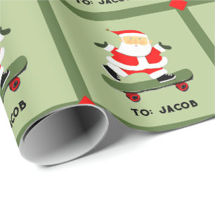 Skateboarding-Weihnachtsgeschenk Geschenkpapier