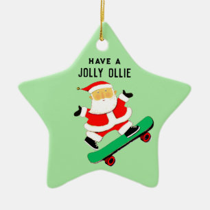 Skateboarding-Weihnachtsgeschenk Keramik Ornament