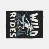 Skateboarding Wolf Spirit Animal Wolf Wild Rides Fleecedecke (Vorderseite (Horizontal))