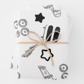 Skateboarding Wrapping Paper Flat Sheet Set 3 Geschenkpapier Set (Beispiel)