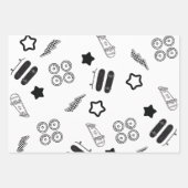 Skateboarding Wrapping Paper Flat Sheet Set 3 Geschenkpapier Set (Vorderseite)