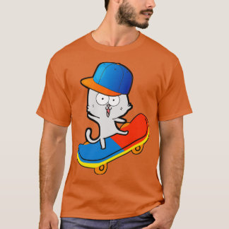 Skateboardkatze T-Shirt