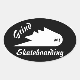 Skateboardkleidung Sportlogo Ovaler Aufkleber
