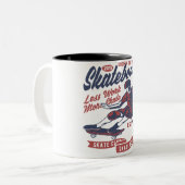Skateboardklub Zweifarbige Tasse (Vorderseite Links)