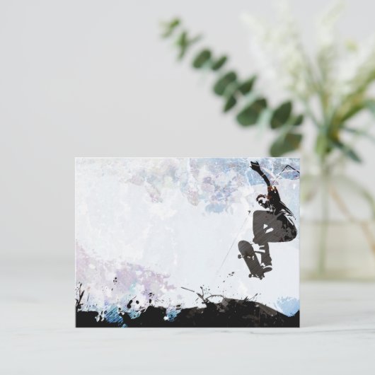 Skateboardlayout Postkarte (Stehend Vorderseite)