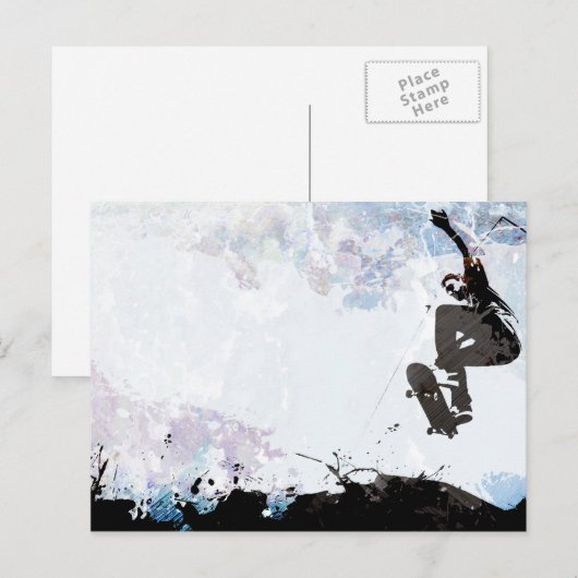 Skateboardlayout Postkarte (Vorne/Hinten)