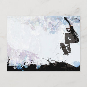 Skateboardlayout Postkarte