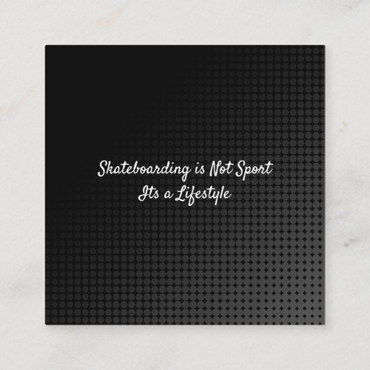 Skateboardlehrer | Aktives Sport Quadratische Visitenkarte (Rückseite)