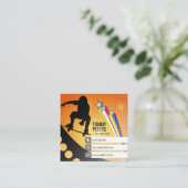 Skateboardlehrer | Aktives Sport Quadratische Visitenkarte (Stehend Vorderseite)