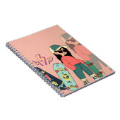 Skateboardmädchen Notizblock (Rechte Seite)