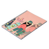 Skateboardmädchen Notizblock (Linke Seite)